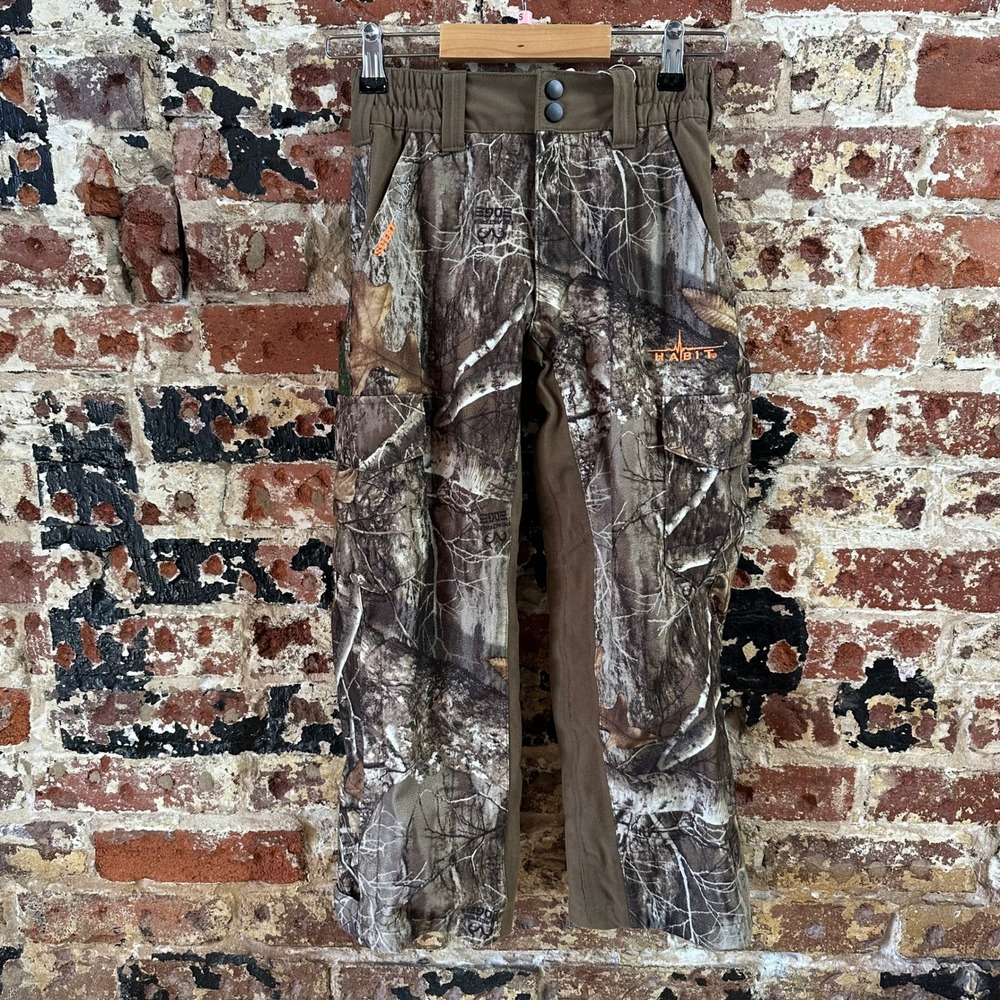 Habit Fleece Camouflage Pants Hunting Youth boys Girls Small 22x21.5"